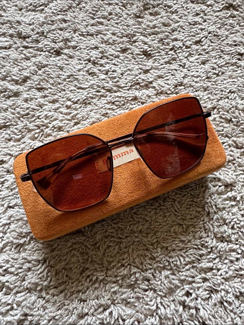 Gemma Styles Goodbye Stranger Brown Tinted Square Sunglasses
